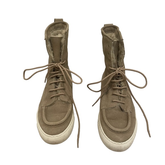 Common Projects Suede Leather Shearling Boots - Picture 6 of 11